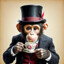 monkey with a top hat