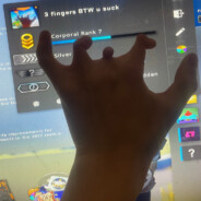 3 fingers BTW u suck ♿