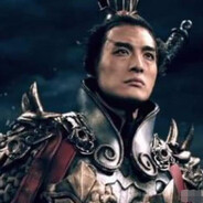 头戴三叉束身着紫金凯手持方天戟在下吕小布