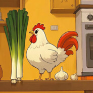 鸡屁股配大蒜葱