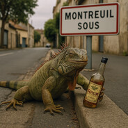 Iguane en buvette