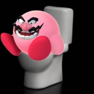 Kirby on a Toilet