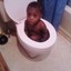 small nigga in toilet