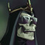 three skeletons in a trench coat
