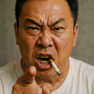 Angry chinese man