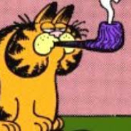 Garfield Smoking a Fat Pipe