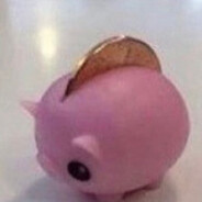 One coin piggy bank