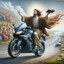 Jesus on motorbike