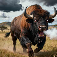 端着野牛就是冲