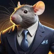 Rat with Blue Tie