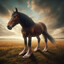 Horse with big feet
