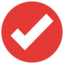 scary red checkmark