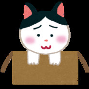 ダンボール暮らしの猫