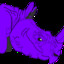 Holy Purple Rhino Knight