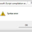 syntax ERROR