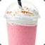 MILKSHAKE ROSA COM ESPUMA BRANCA