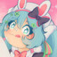 hachune miku on the flatscreen