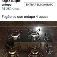 FOGAO cu que entope