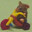 Mouse riding on he's tricycle