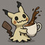 Mimikyu drinks Coffee