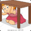 Hide under table(阴）