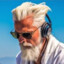 chill ass old dude wit headset