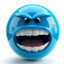 Angry blue thing