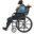 Pyro in wheelchair 