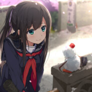 我问她为什么撑着伞，她说避太阳