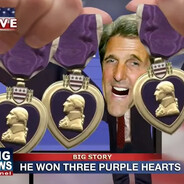 Three purple hearts