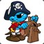 Smurf in Pirate Outfit