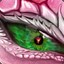 Green Eyes Pink Dragon