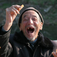 旷达不羁老人头