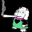Ralsei smoking a fat blunt