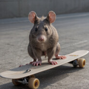 Rat On A Skateboard