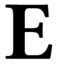 Times New Roman Capital Letter E