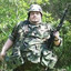 A fat hog in the bushes