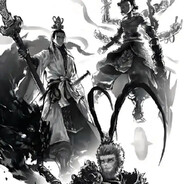 猴子莲藕牵条狗