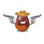 chokolate egg with gun