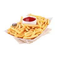 吃薯条蘸番茄酱