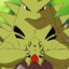 Tyranitar segurando o Larvitar