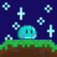 Blushing Blue Slime