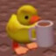 Just A Duck Drinking Coffee