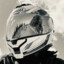 Typ mit Motorrad