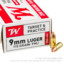 9mm LUGER 115 GRAIN FMJ 200 RDS