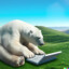 web surfing polar bear