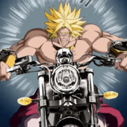 Broly On A Motorcycle