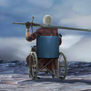 Dante in a wheelchair