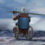 Dante in a wheelchair
