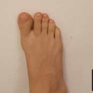 Jesus' foot